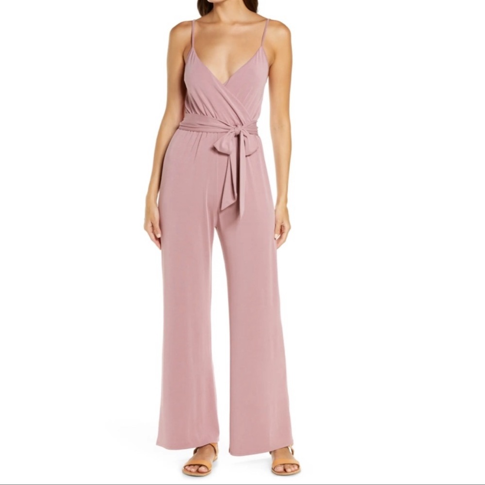 L*Space Womens Alora Jumper Jumpsuit in Dusty Rose